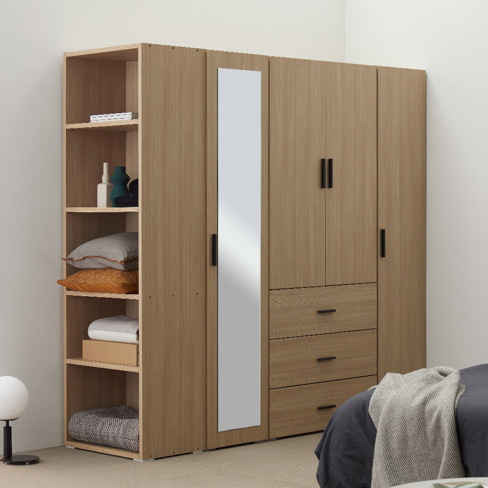 장인가구 시크 키큰장 옷장 800 서랍형 - 상세 이미지 2