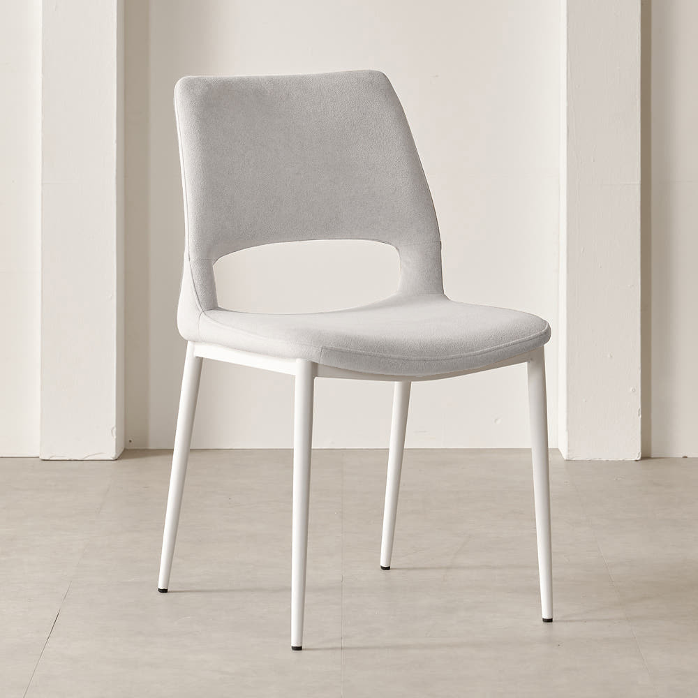 허리편한 식탁의자 화이트 테이블의자 패브릭 다이닝체어 아쿠아민트