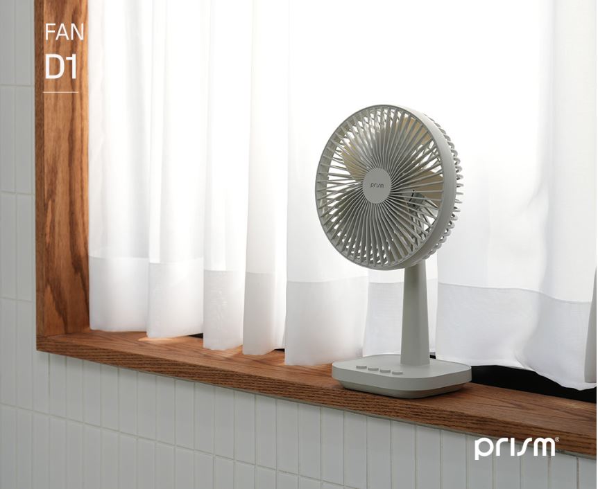 크레모아 데스크 팬 D1 선풍기 무선 캠핑 레트로 책상용 BLDC 충전식 저소음 프리즘 - 상세 이미지 2