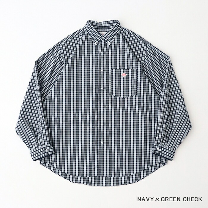 단톤 남성 옥스포드 도트 버튼다운 셔츠 DT-B0293POD NAVY GREEN CHECK 40 - 상세 이미지 4