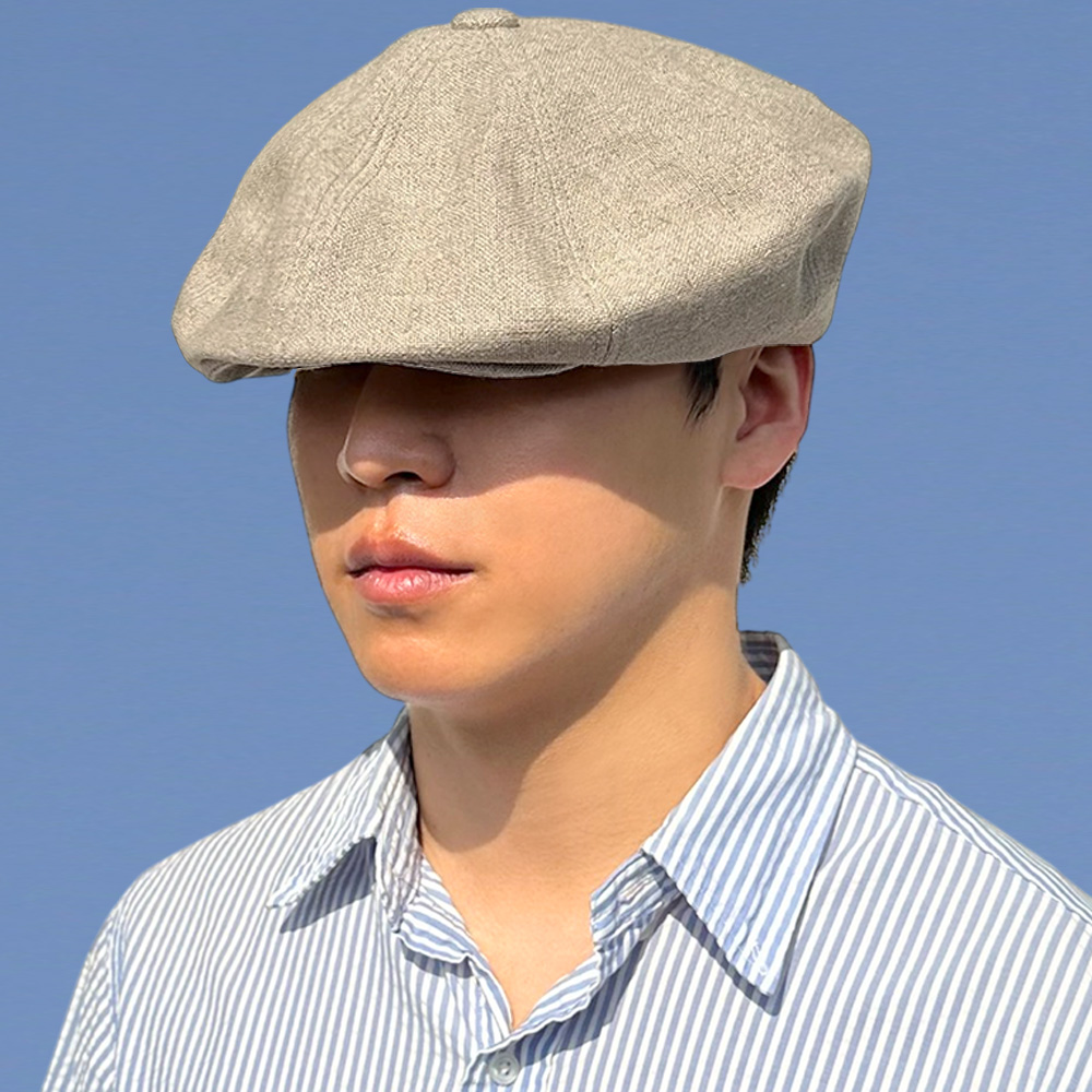 61cm 빅사이즈 린넨 뉴스보이캡 빵모자 대두 남자 여자 여름 팔각모 마도로스 베레모 - 상세 이미지 2
