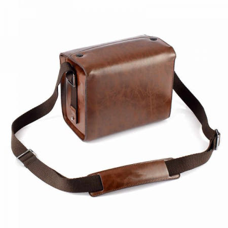 [해외]가죽 카메라 가방 라이카 앤틱 레트로 디카 빈티지 클래식 수납 케이스 01ㅣ브라운 소형 (로고 없음)