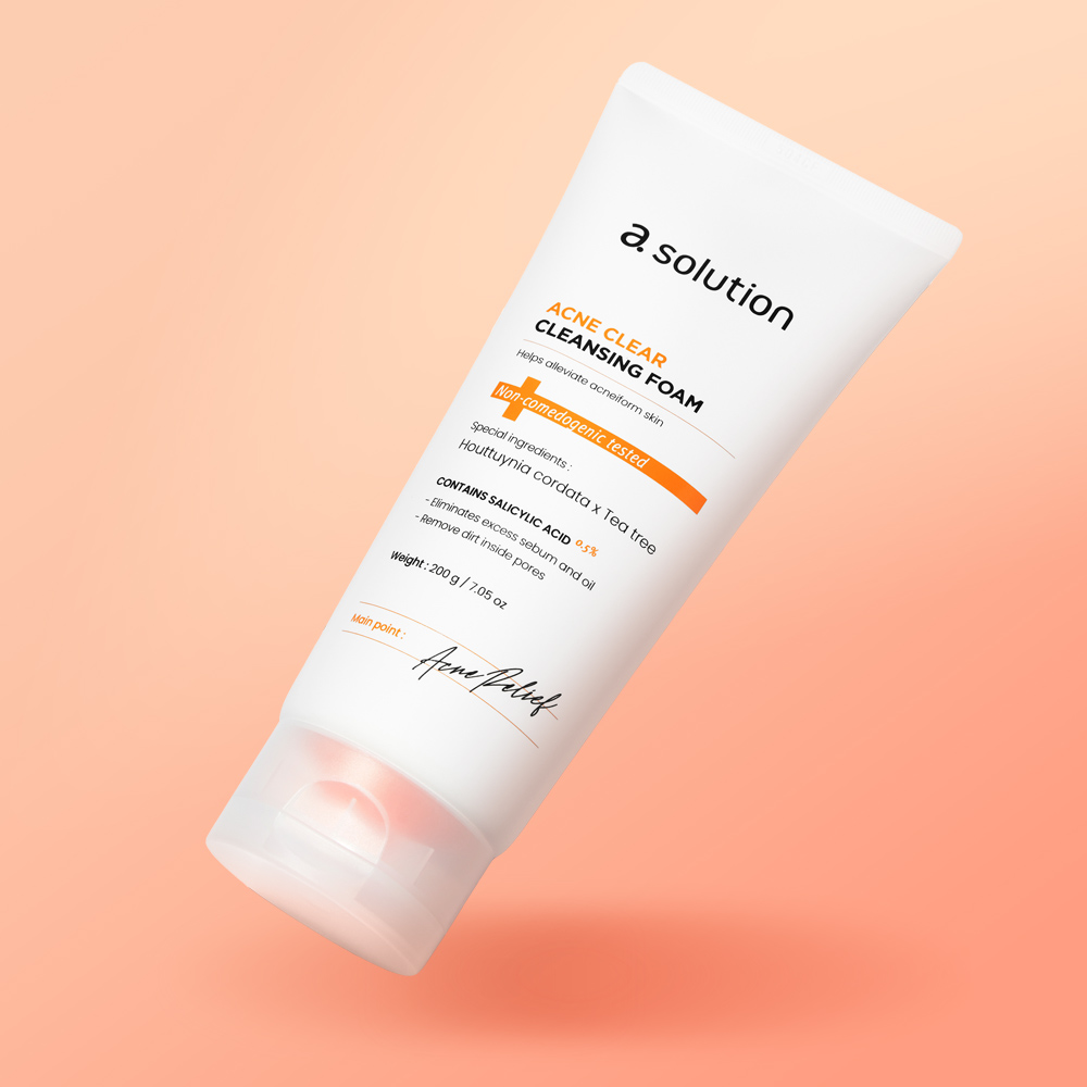 에이솔루션 아크네 클리어 클렌징 폼 200ml, 1개 - 메인 이미지
