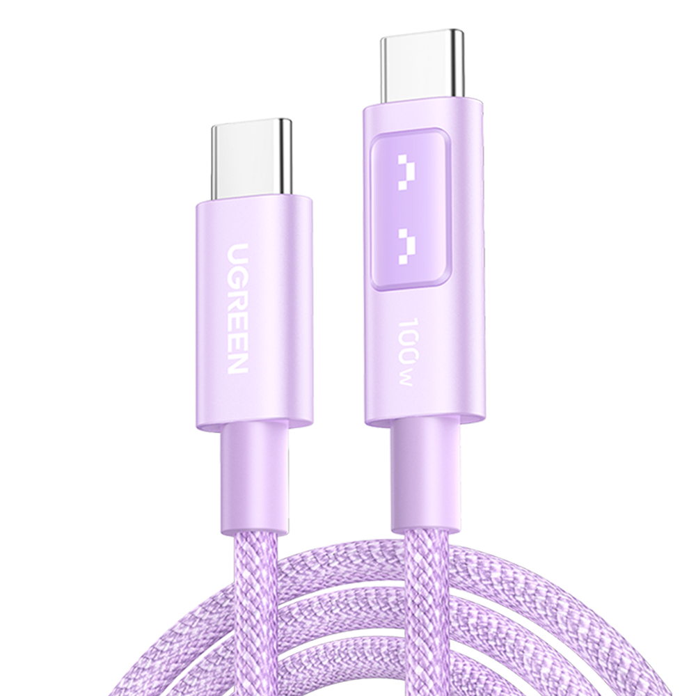 유그린 UNO 우노 시리즈 100W PD C타입 to C타입 고속충전케이블 퍼플 L509 - 메인 이미지
