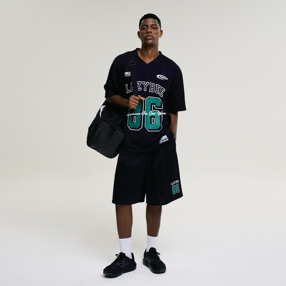 남자 여성 자이언트핏 버뮤다 팬츠 반바지 운동복 짐웨어 데일리 쇼츠 3컬러 - 상세 이미지 5