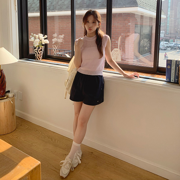 (부유방커버여리시스루) 포트니 캡소매 나시 니트 nt5054 - 메인 이미지