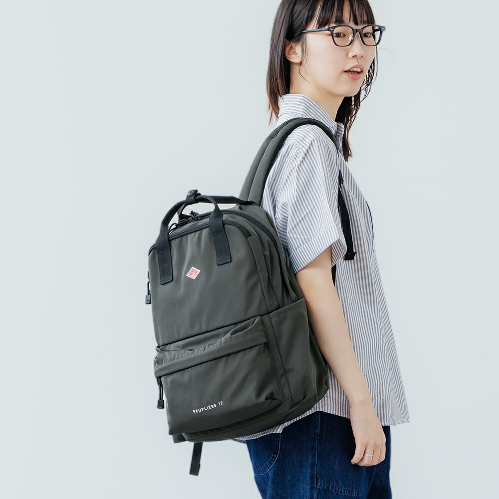단톤 백팩 PEUPLIERS17 트윌 백팩 25SS 노트북가방 남여공용 BLACK - 상세 이미지 5