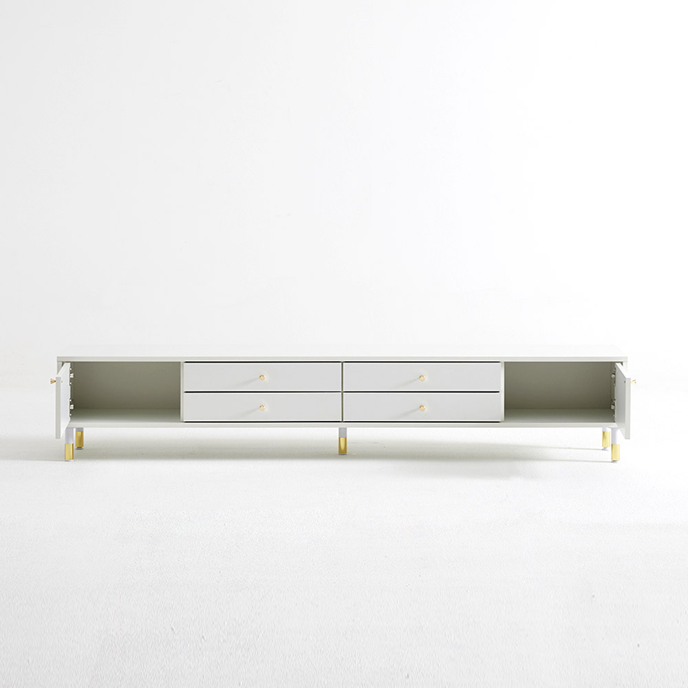 장인가구 로지 모던 75인치 TV 티비다이 낮은 거실장 2100