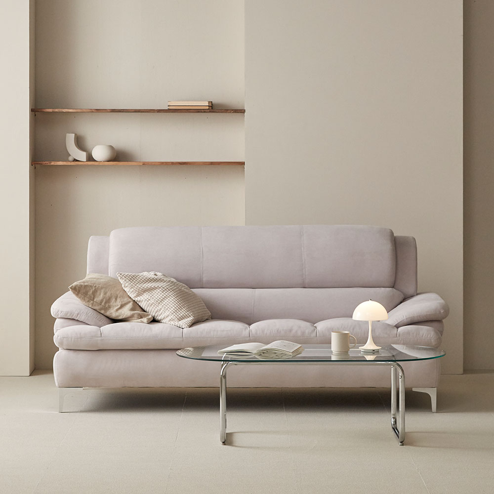 장인가구 콤마 기능성 아쿠아 3인 패브릭 소파 (스툴 미포함)