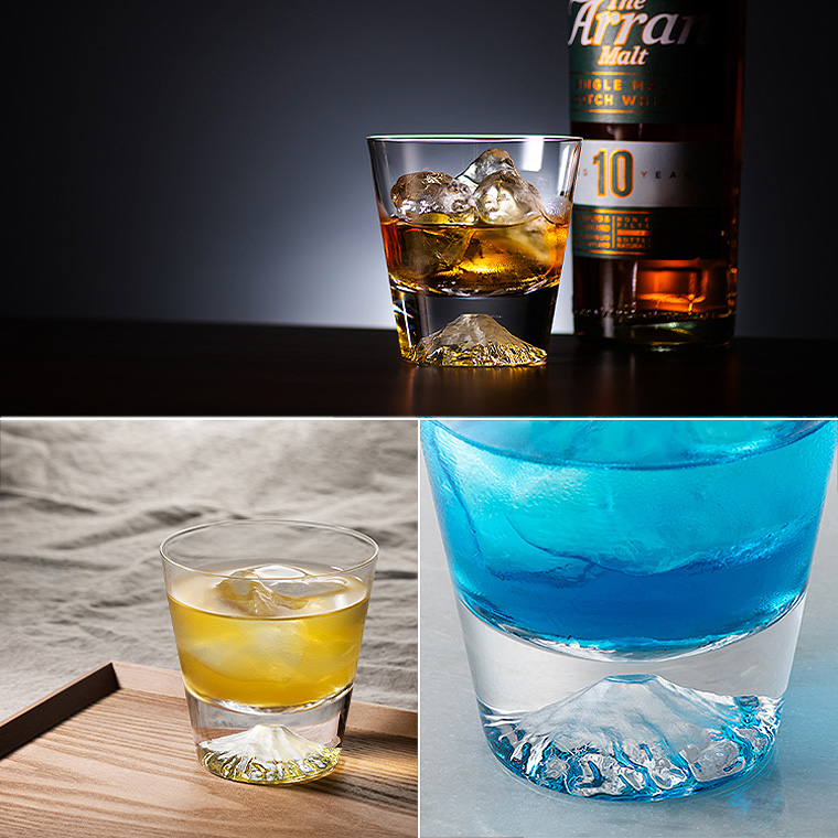 [타지마글라스 코리아] 후지산 온더락 위스키잔 TAJIMA EDO GLASS 270ml