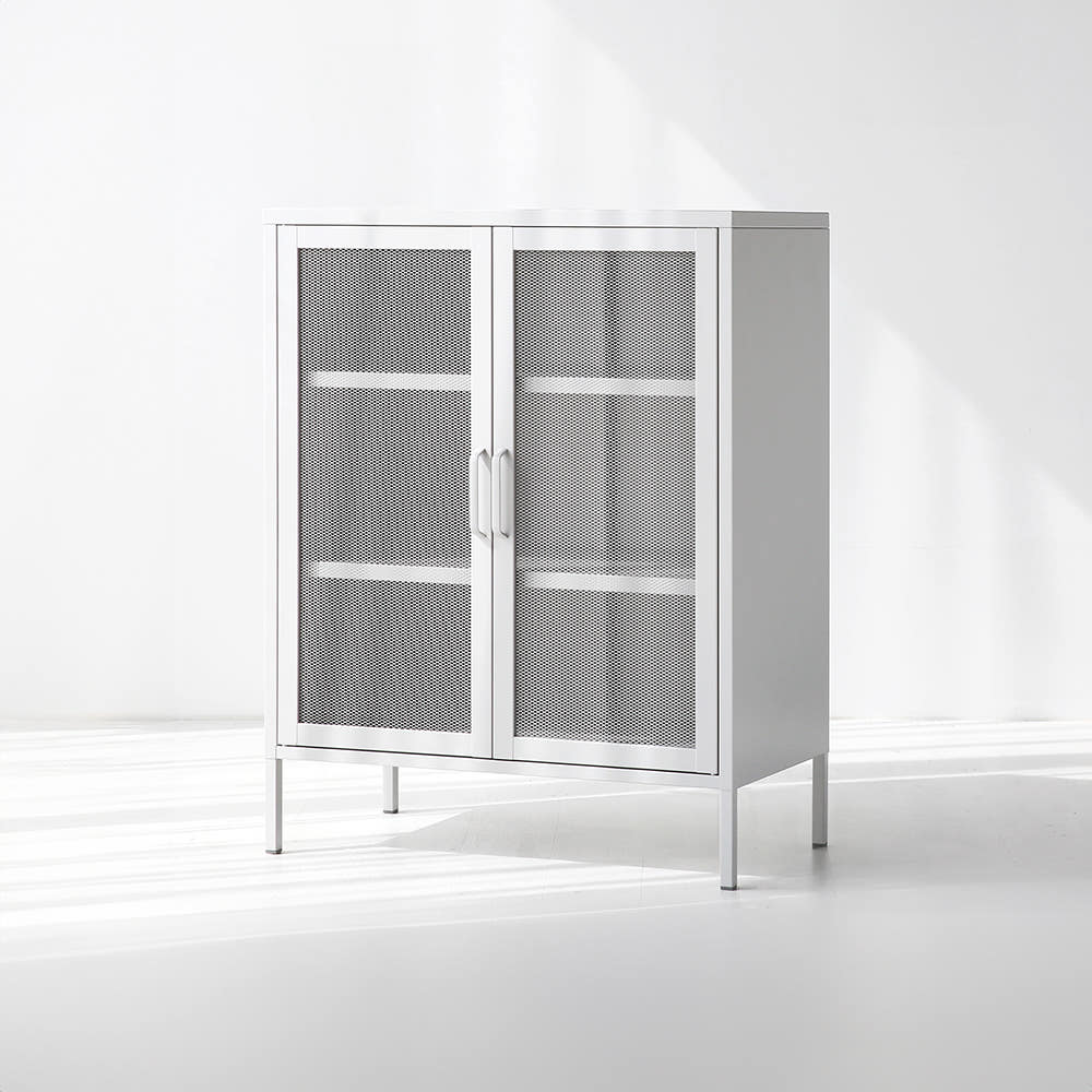 MESHI 캐비넷 2문 수납장 8001015 80x40x10, 2단, 다크그레이 0752.1538