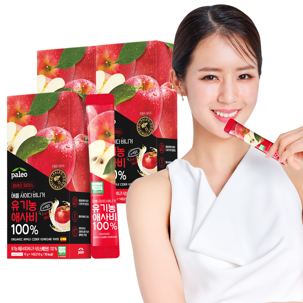 팔레오 유기농 애플사이다비니거 애사비 100% 14포, 3개