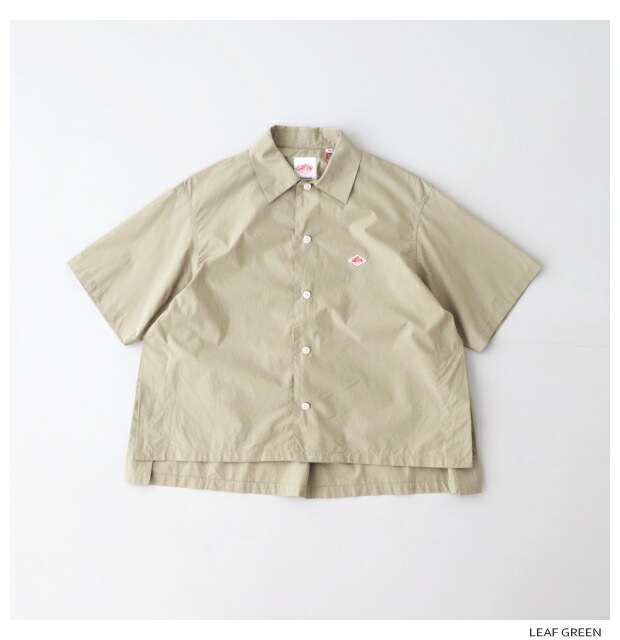 단톤 여성 코튼 사이드 슬릿 반팔셔츠 DT-B0223CPL LEAF GREEN 36 - 상세 이미지 2