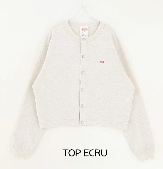 단톤 여성 도트 버튼 크루넥 가디건 25SS DT-C0405CID TOP GREY - 상세 이미지 4