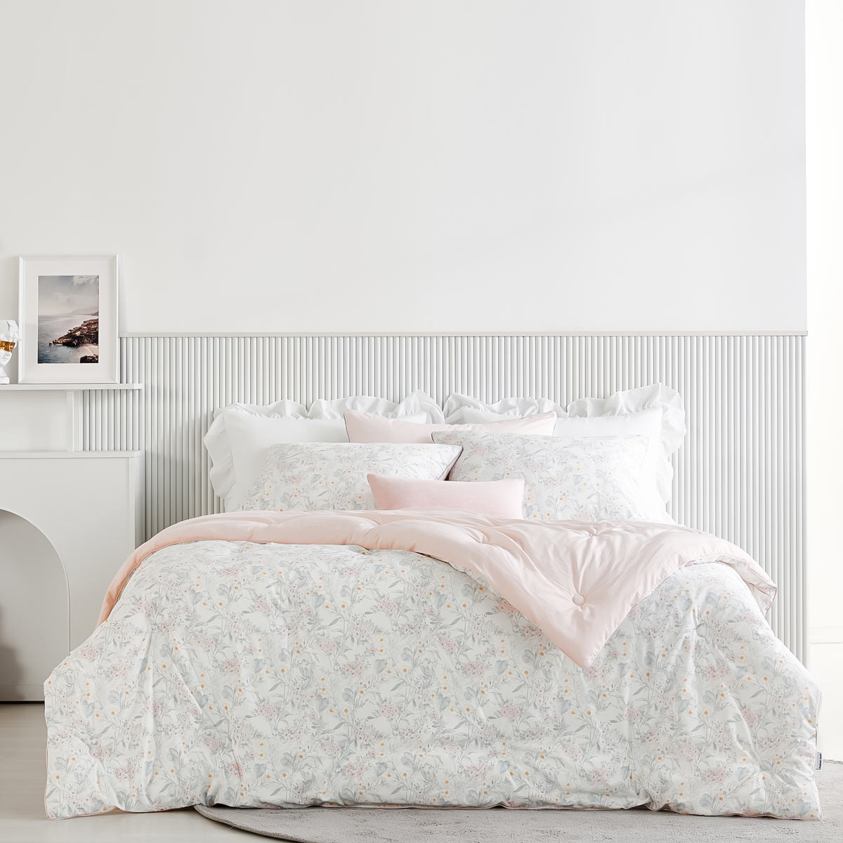 [메종노아] 메르시 모달 컬렉션 SS! 차렵이불+베개커버 세트 (슈퍼싱글, 세이지민트미스티블루릴리핑크중택1)