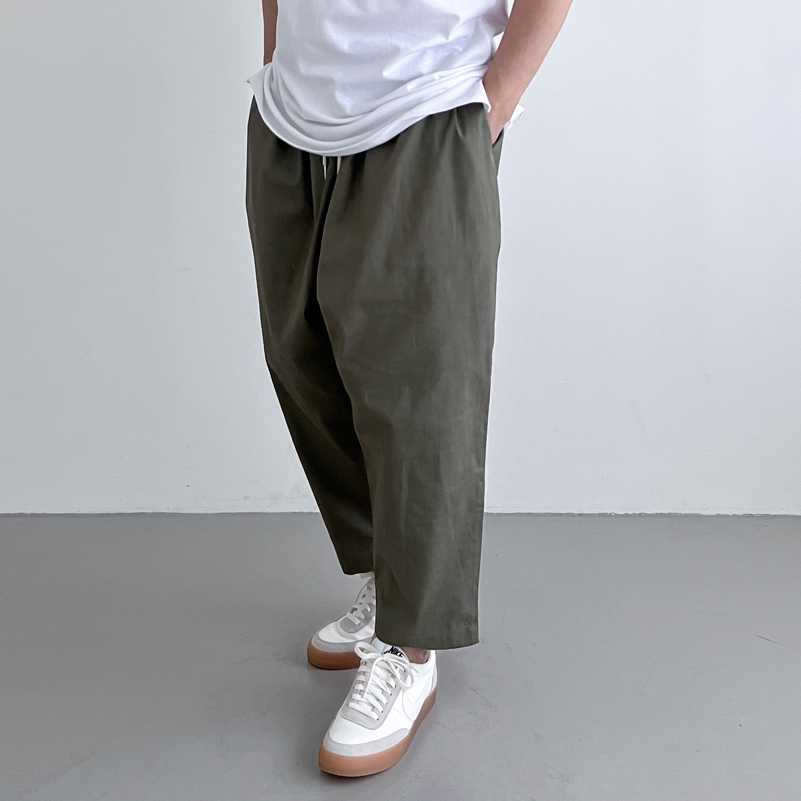 남자린넨와이드팬츠 린넨슬랙스 항아리바지 벌룬팬츠 - 상세 이미지 4