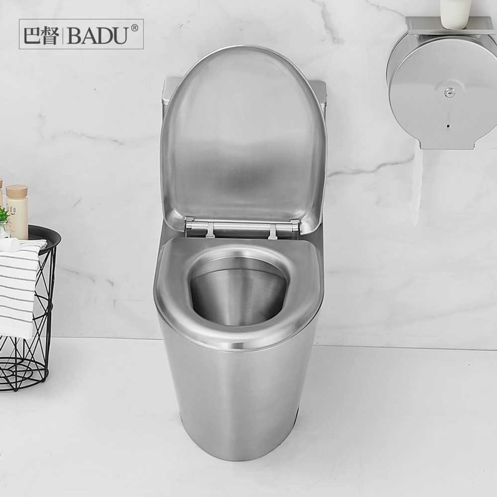 스텐 좌변기 고급 카페 구치감 인테리어 검찰청 심플 (8811모델) 바닥배수 30CM - 상세 이미지 3