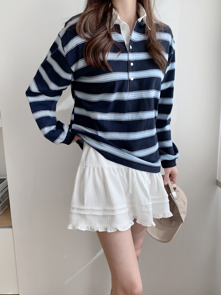 러블리 프릴 플레어 스커트 캉캉 레이스 미니스커트 봄 여름 여성 밴딩 A라인치마 면 화이트