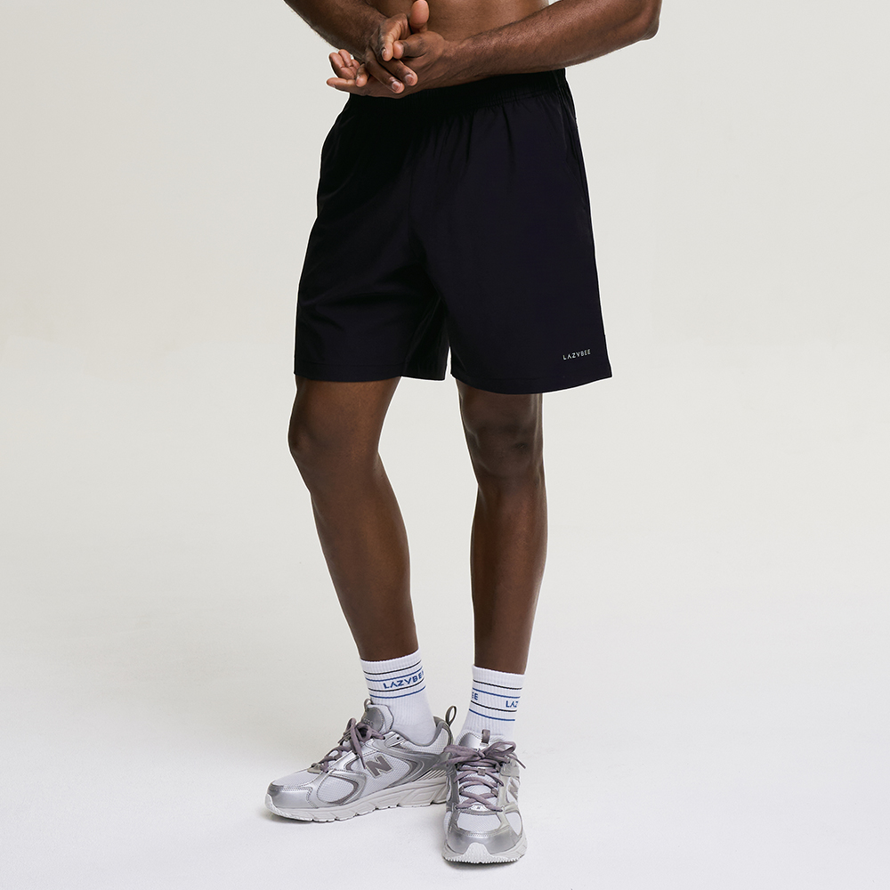 남자 운동반바지 에어로 엑티브 쇼츠 헬스복 러닝복 기능성 반바지 공용 블랙 - 상세 이미지 4