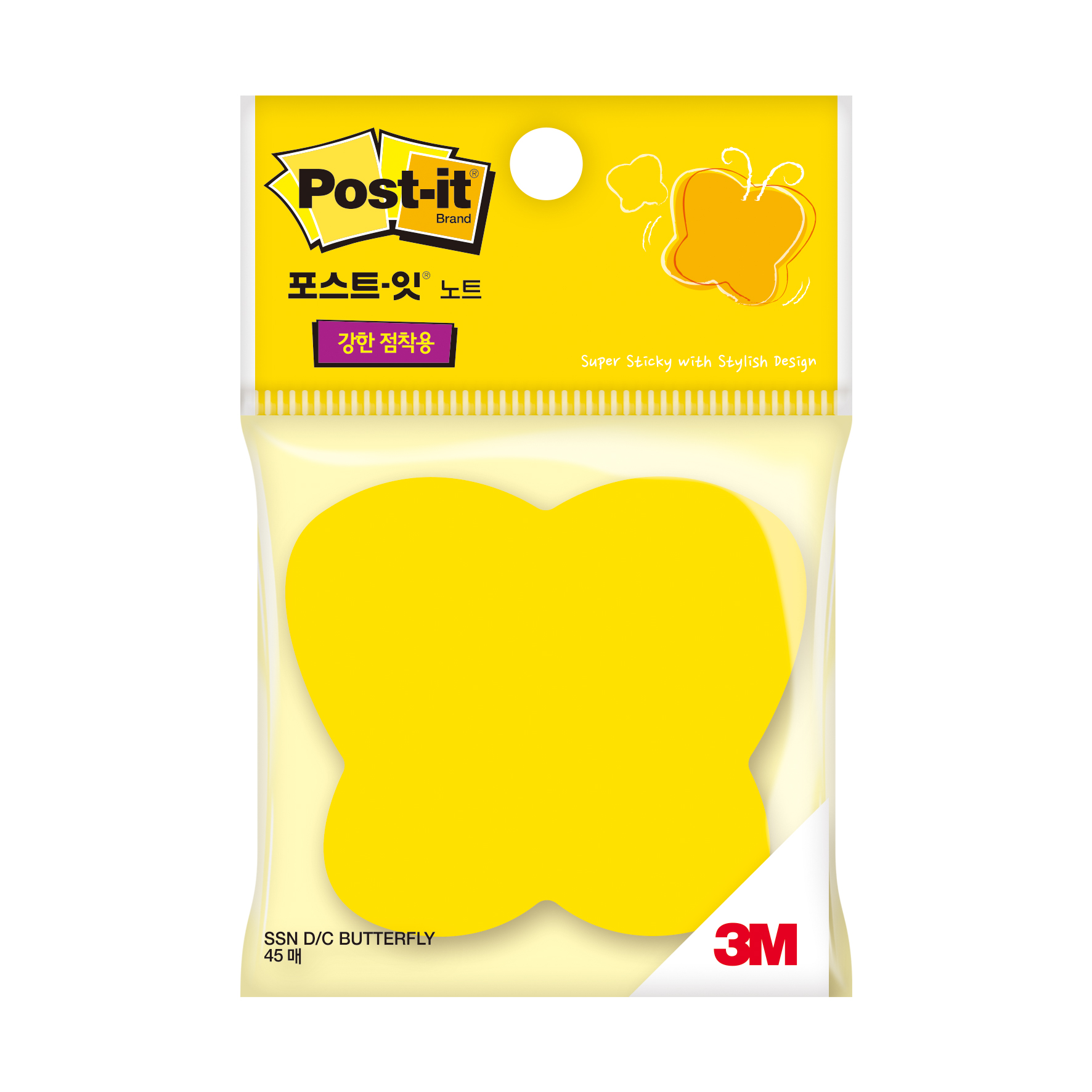 3M 포스트잇 강한점착용 다이컷(모양) 45매 - 상세 이미지 3