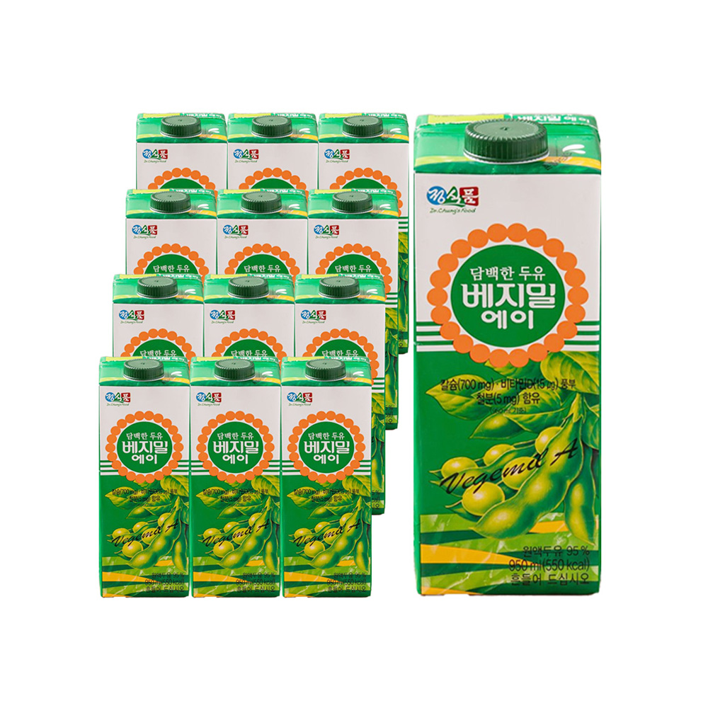 정식품 담백한 두유 베지밀A 950ml x 12팩 : 11벙가