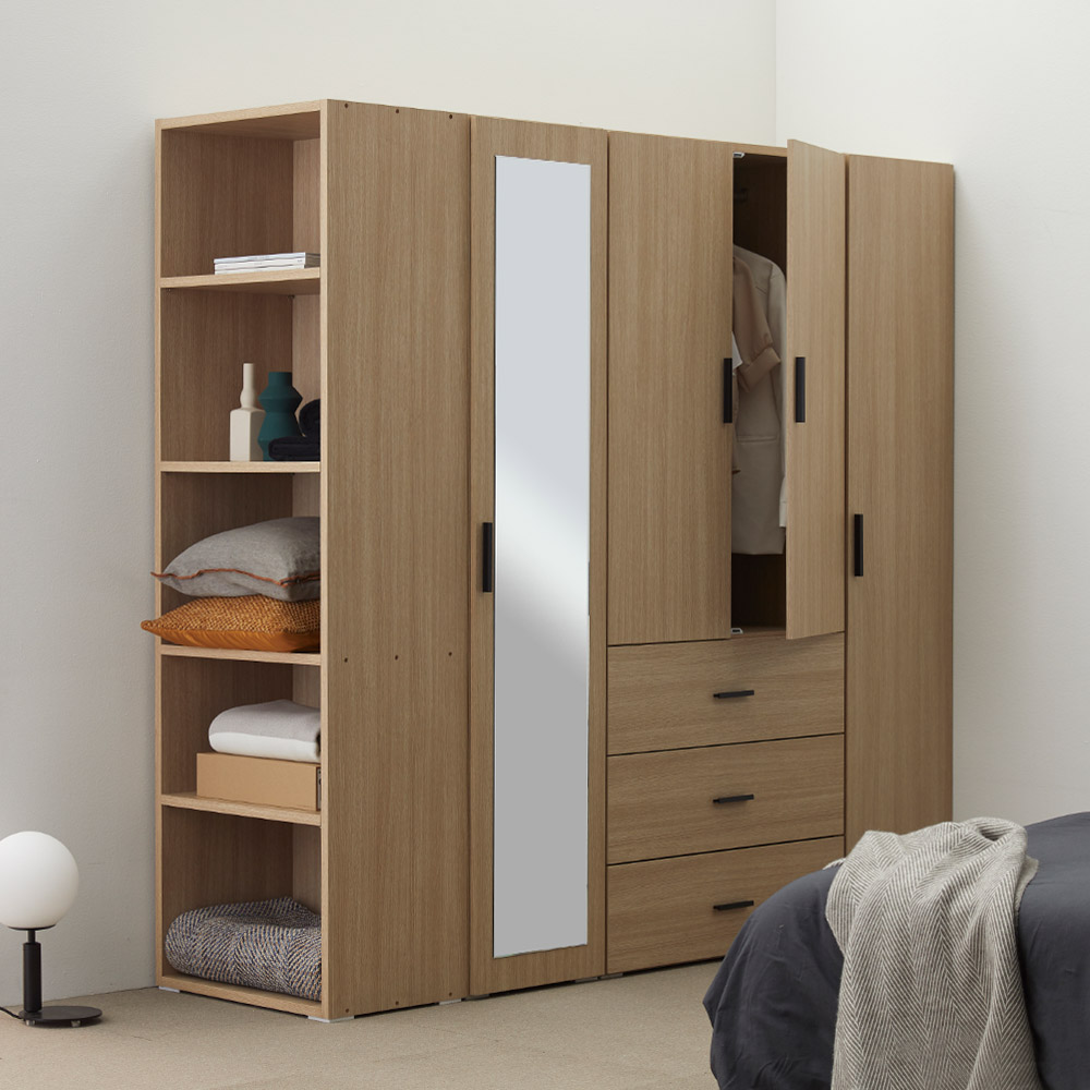 장인가구 시크 키큰장 옷장 800 서랍형 - 상세 이미지 4