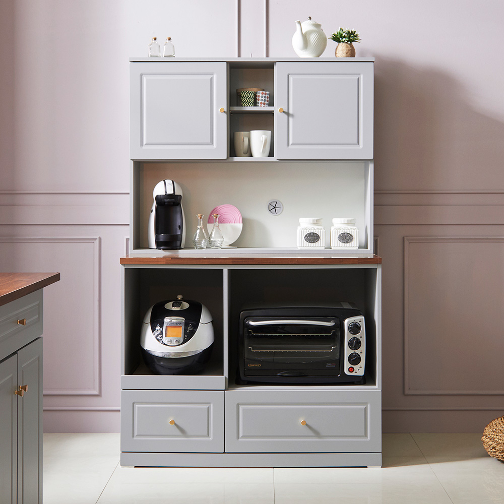 장인가구 다이닝 1000 주방수납장 상부수납장세트(광파렌지대형)