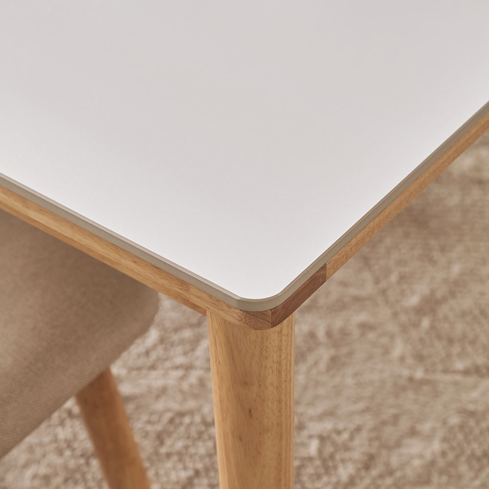 장인가구 칸토르모노 SE0 원목 포세린 세라믹 4인 6인 낮은식탁 세트 식탁+의자4, 1400mm, 세라믹식탁 마블화이트 - 상세 이미지 3