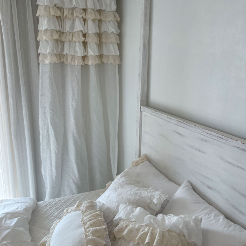 디뮤어 시크릿 캉캉 화이트 린넨 커튼