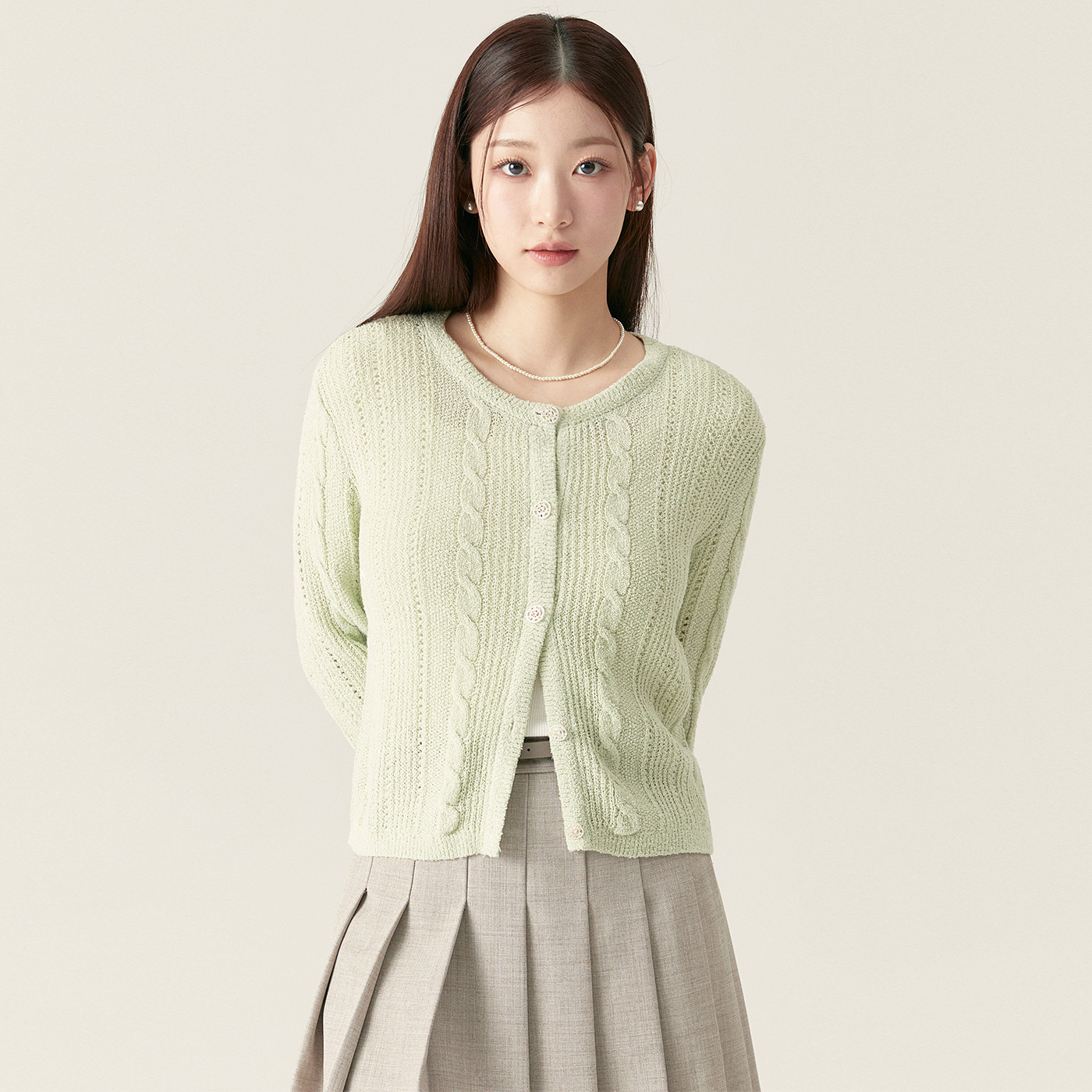 로엠 부클 긴팔 가디건 RMCKF24R11