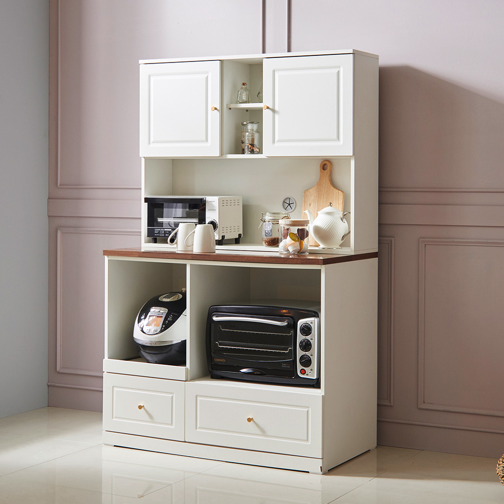 장인가구 다이닝 1000 주방수납장 상부수납장세트(광파렌지대형)