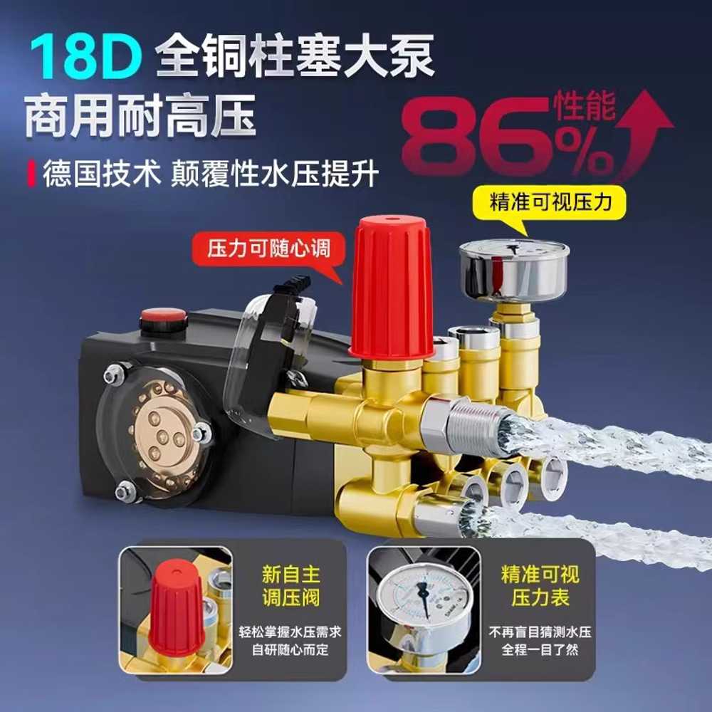 초고압 세척기 펌프 물 세차 가정용 분사기 24mm 1.8-2.5kw 2단 - 상세 이미지 3