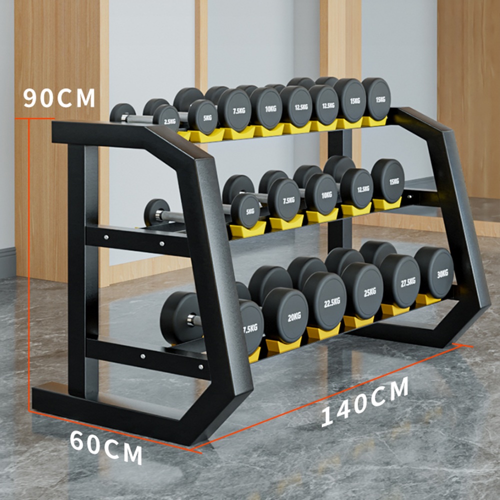 덤벨거치대 프레임 선반 체육 관 아령랙 벤치 정리대 더블 5쌍 15KG 1개 - 상세 이미지 4