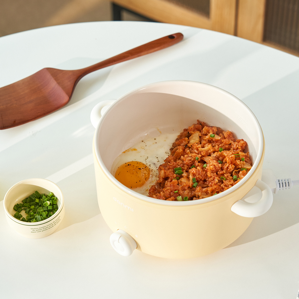 단미 마카롱쿠커 멀티쿠커 라면포트 여행용 캠핑용 샤브샤브 전기냄비 2L