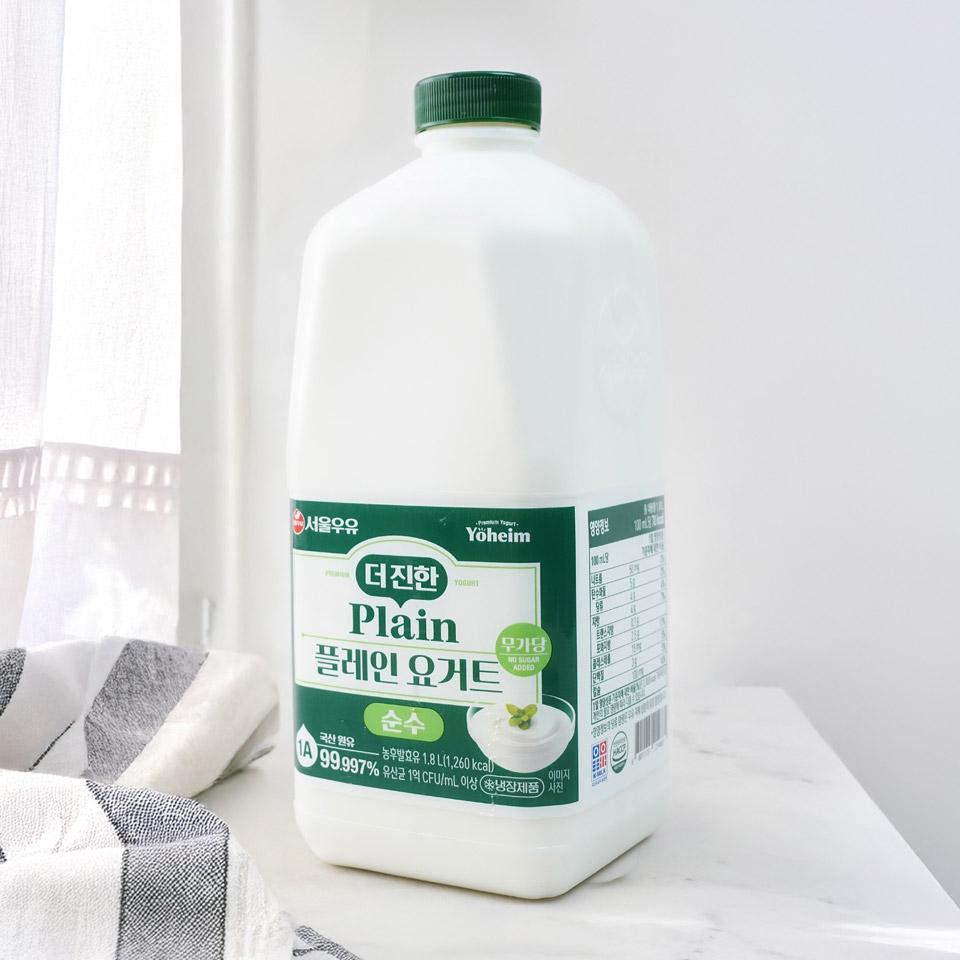 메가마트 서울우유 더 진한 순수 플레인 요거트 1.8L - 상세 이미지 2