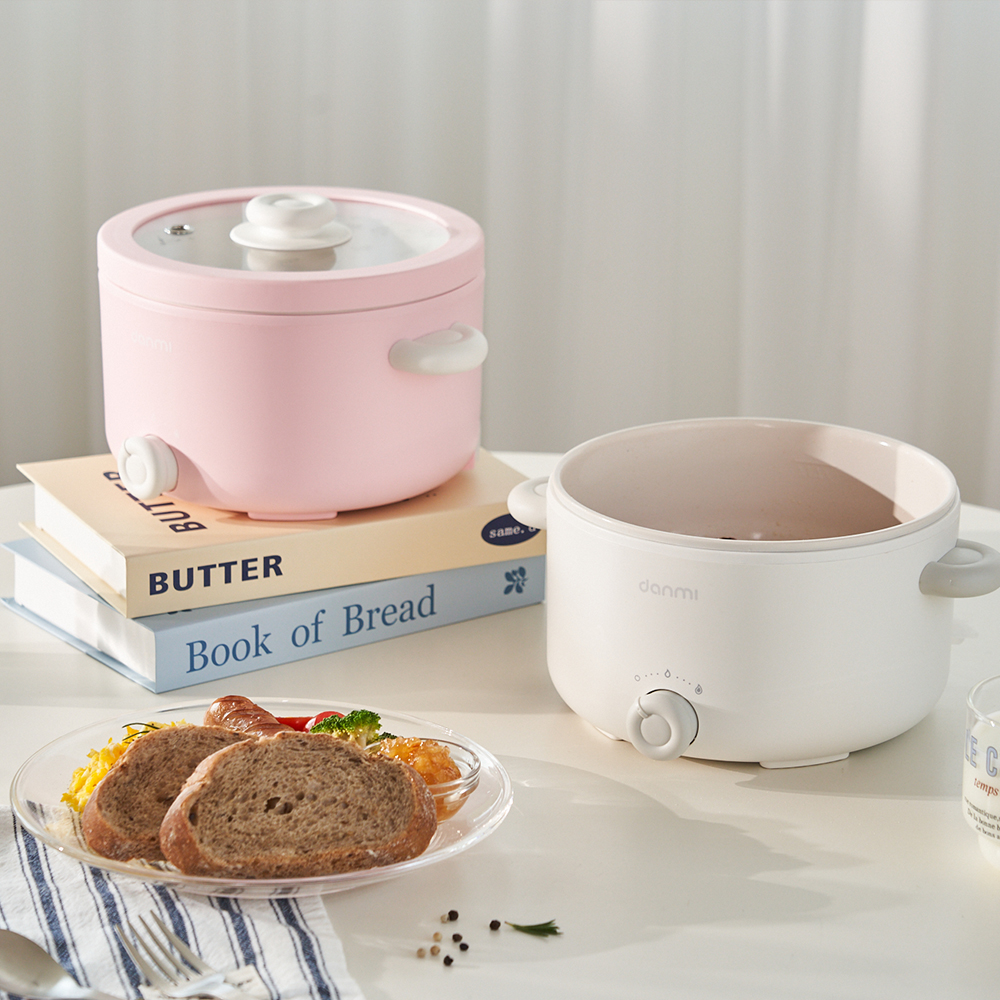 단미 마카롱쿠커 멀티쿠커 라면포트 여행용 캠핑용 샤브샤브 전기냄비 2L