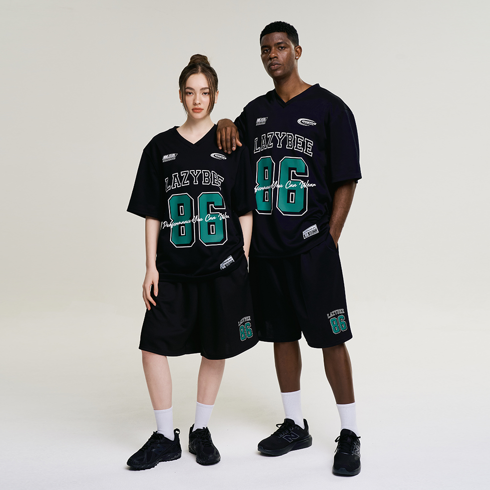 여성 남자 자이언트핏 져지 버뮤다 팬츠 반바지 운동복 짐웨어 헬스복 바지 3컬러 - 상세 이미지 5