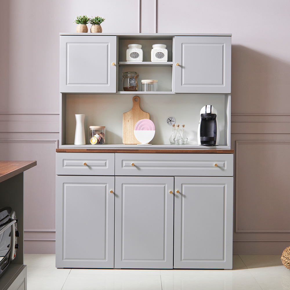 장인가구 다이닝 1200 주방수납장 상부수납장세트(서랍형)