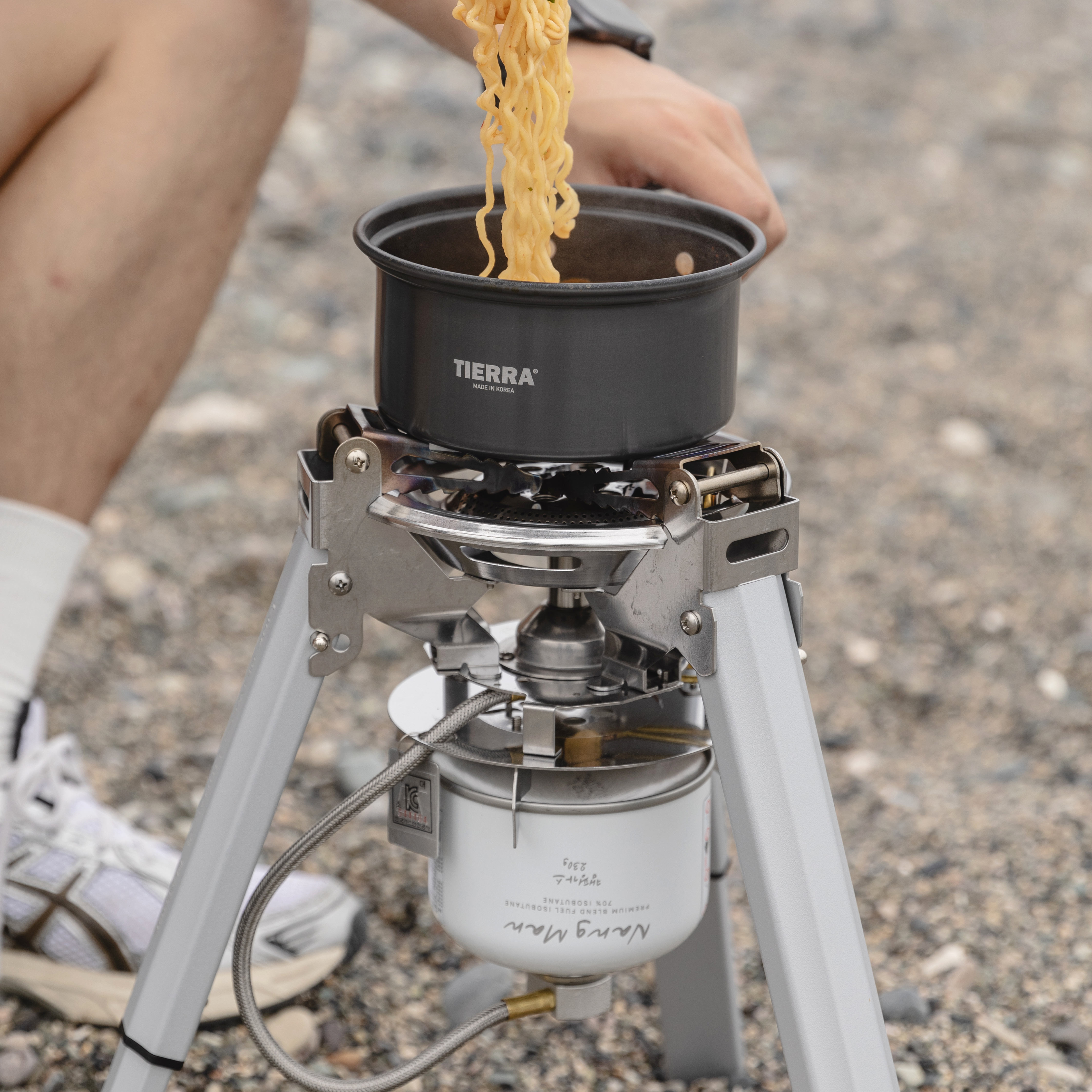 티에라 캠핑 백패킹 냄비 800ml 티타늄코팅 뚜껑포함 휴대용 논스틱 프라이팬 냄비 - 상세 이미지 4