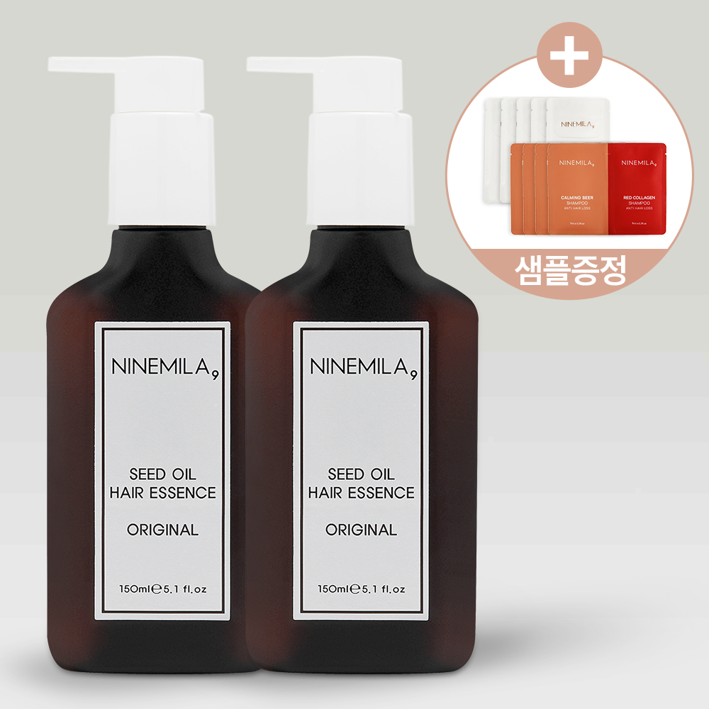 나인밀라 시드 오일 헤어 에센스 아르간 미용실 화이트로즈향, 150ml, 2개