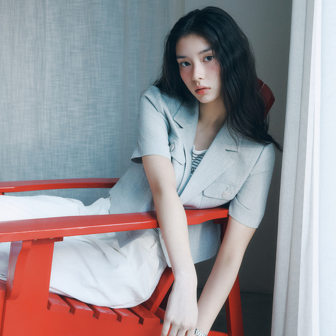 로엠 셔츠형 반팔 자켓 RMJKF25R13 - 상세 이미지 2