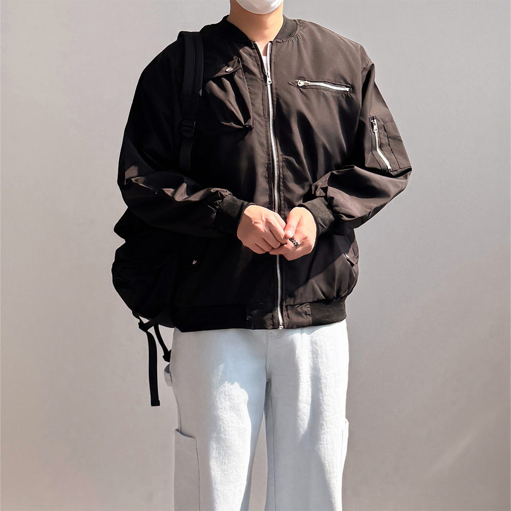 남자봄아우터 ma-1 남자항공점퍼 블루종 이미지 4