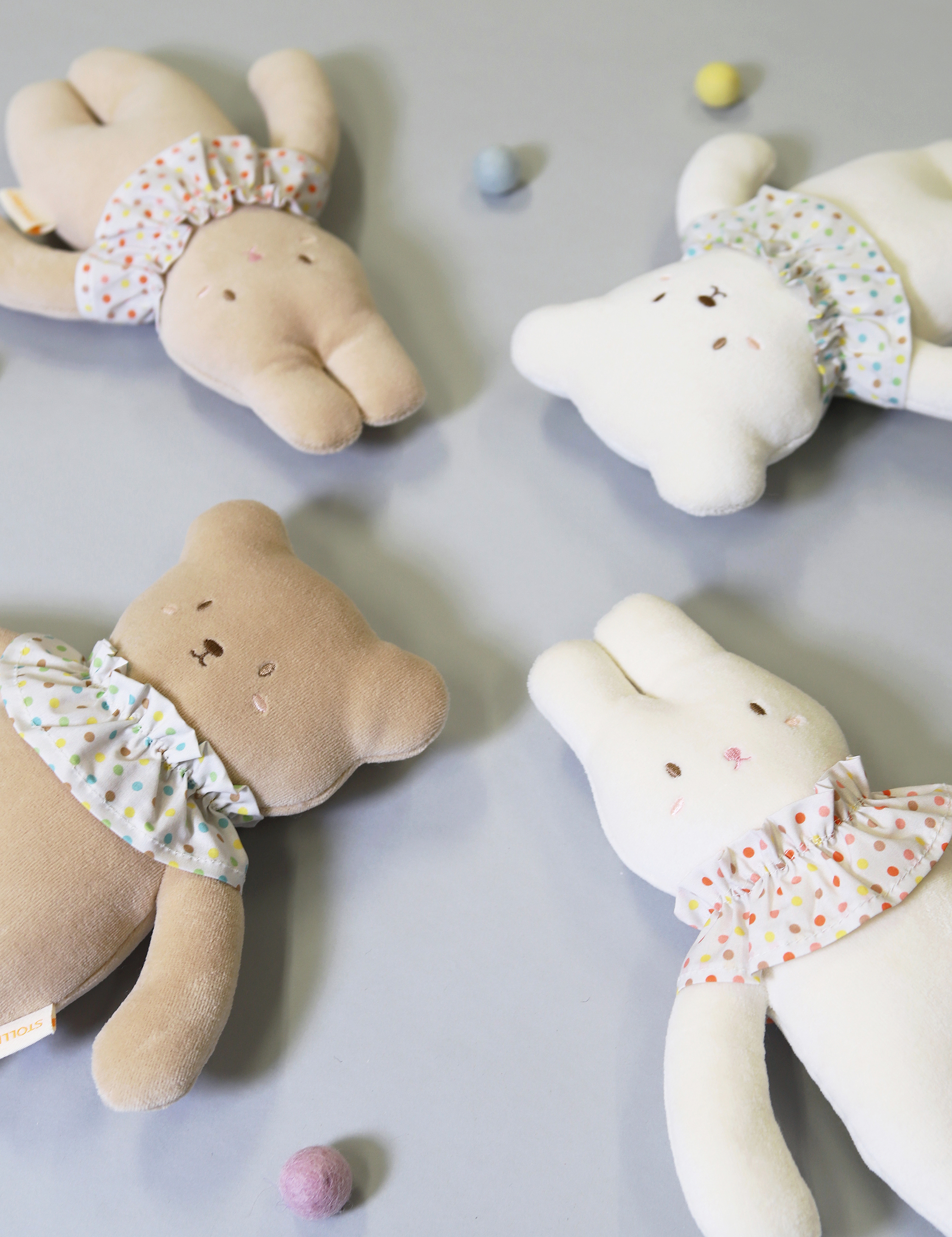 슈톨렌 멜로우 모찌 곰돌이 애착인형 오가닉 신생아 아기 출산 선물 (24cm) - 상세 이미지 3