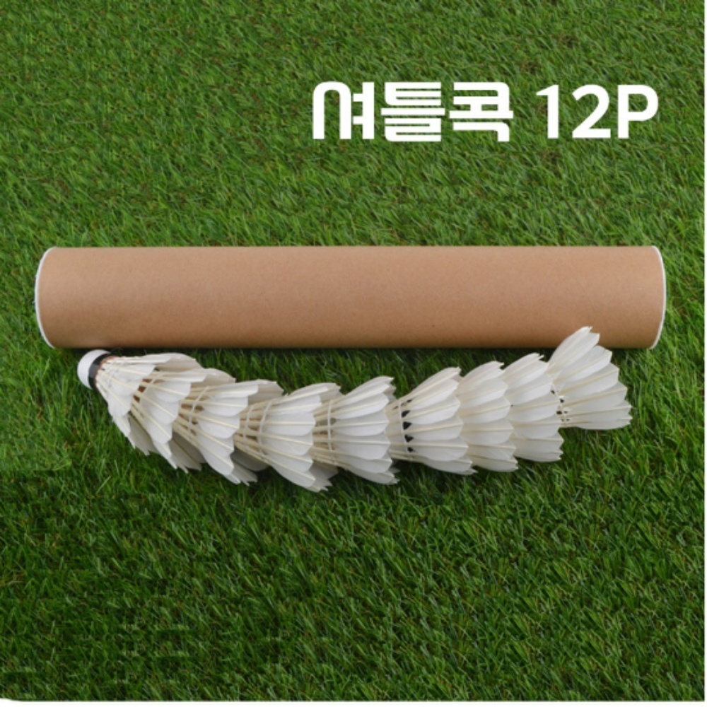 배드민턴 셔틀콕 12p 스포츠 실내 라켓 날개 체육관 학교 : 예스빈