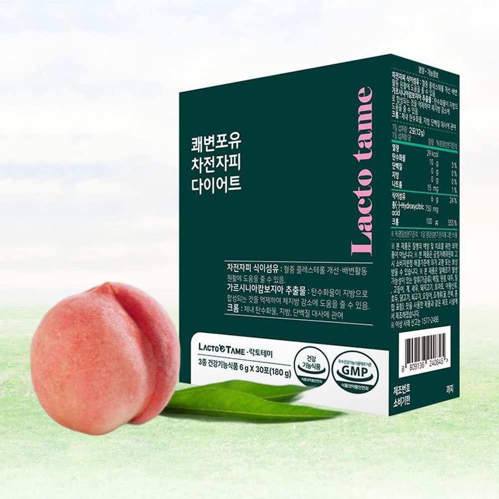 쾌변포유 차전자피 다이어트 30포 맛있는 복숭아맛 15일분 - 상품 이미지