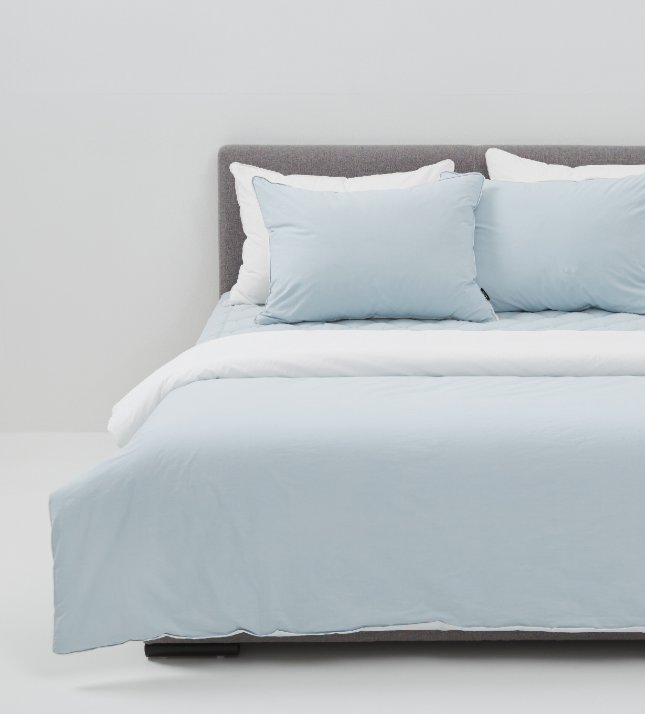 레노마 홈 라코워싱 고밀도 순면 80수 사계절 차렵이불 라이트블루, SS(슈퍼싱글)