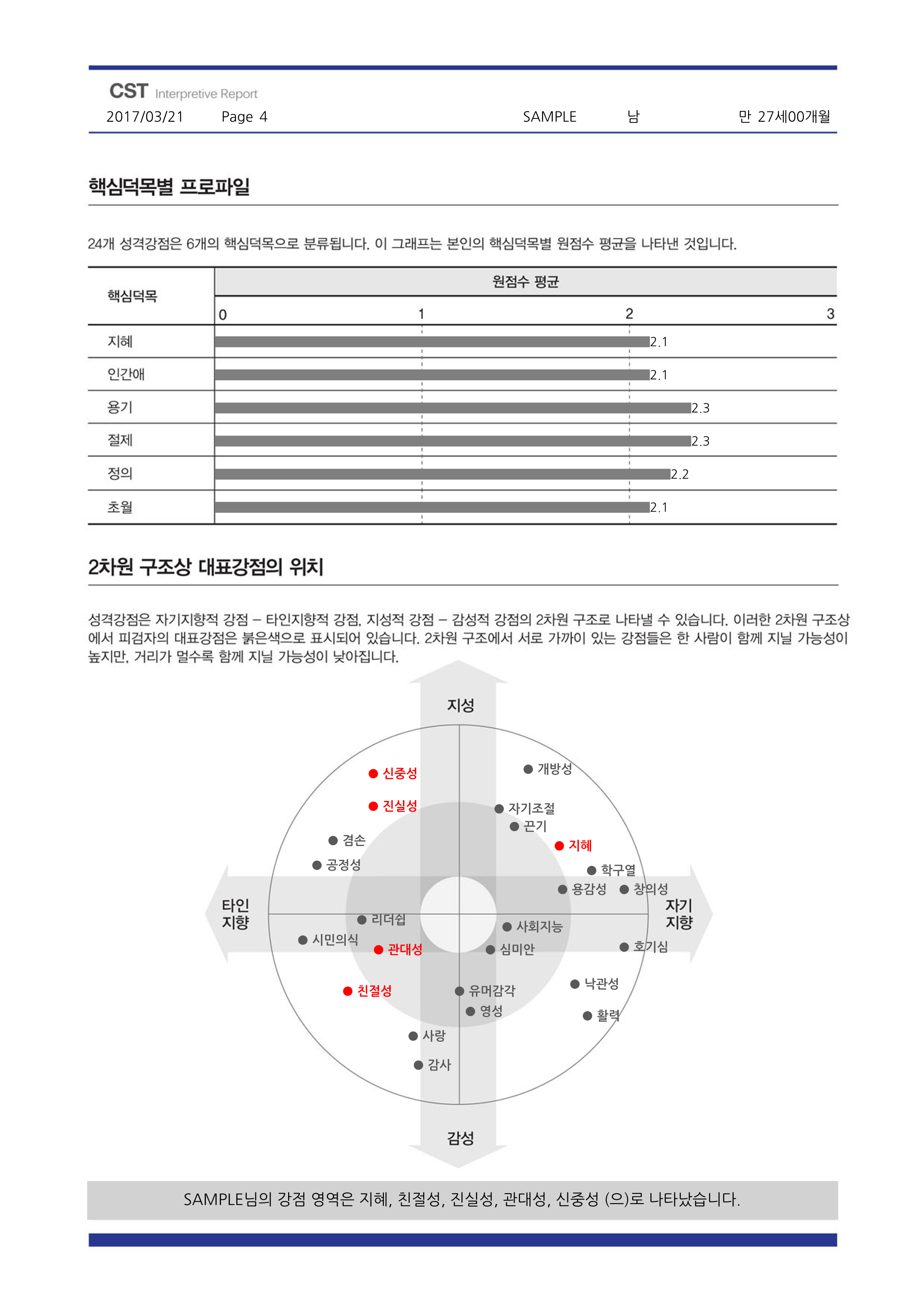 CST 강점 검사 (긍정심리학 24가지 성격 스트렝스 정식검사) 온라인 심리검사 - 상세 이미지 5
