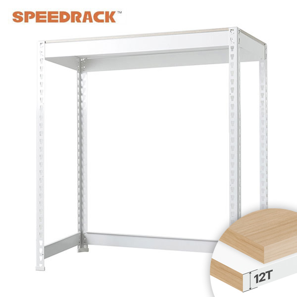 스피드랙 V2 철제선반 조립식 앵글 무볼트 1단 하부오픈형 12T합판 300300330