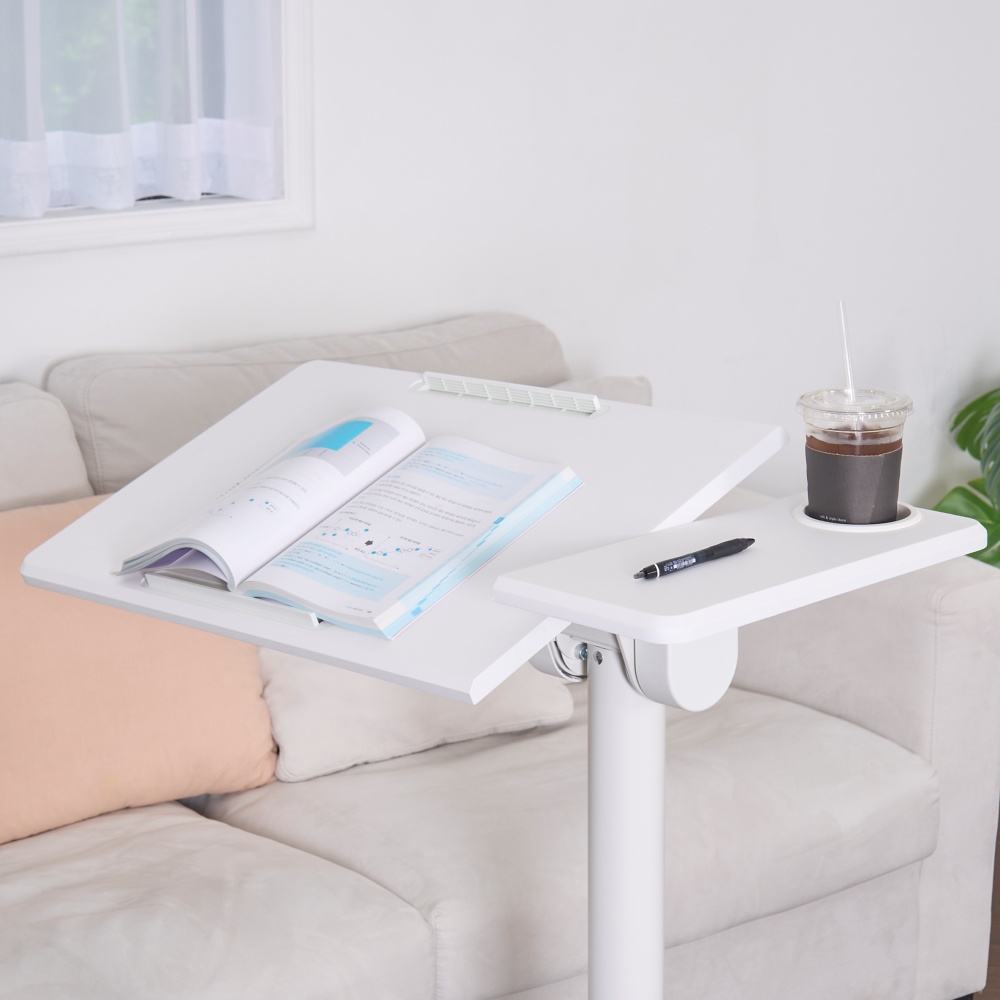실버채 높이조절 각도조절 이동식 소파 침대 양방향 사이드 테이블