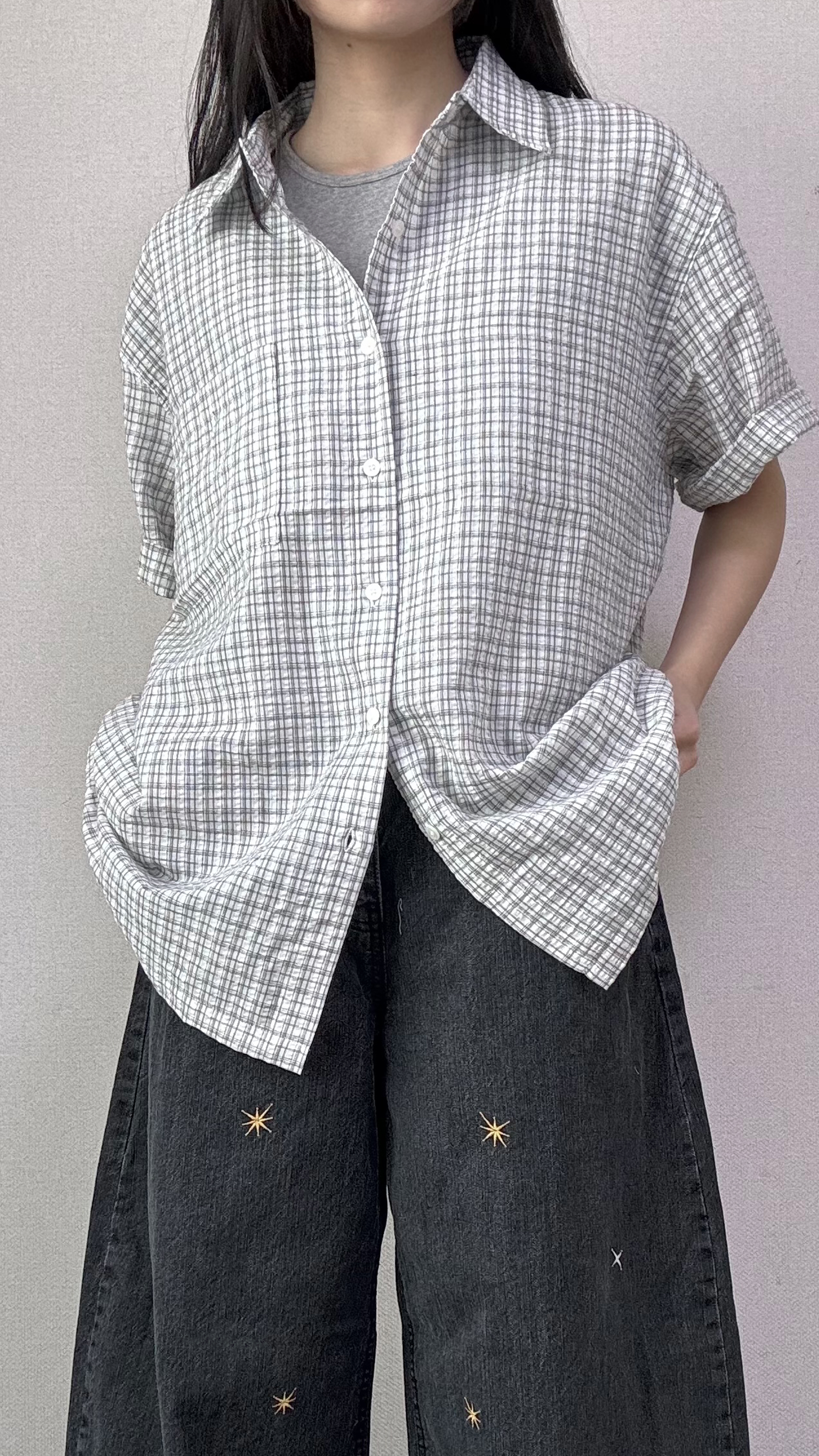 [5th restock] 포드 시어서커 체크 반팔 셔츠 [2Color] - 상세 이미지 2